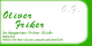 oliver friker business card
