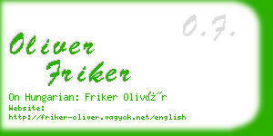 oliver friker business card